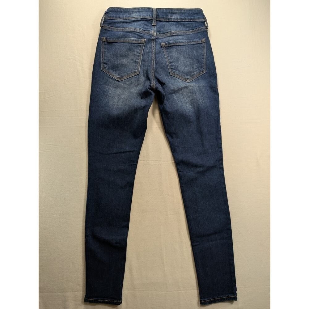 Old Navy Jeans Women 4 Medium Dark Wash Mid Rise Rockstar Super Skinny Stretch - Picture 3 of 8